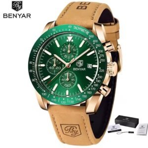 Alternative view of Benyar classic men's watch -Green face