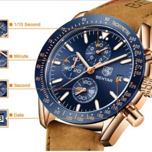 Alternative view of Benyar classic men's watch -Blue face