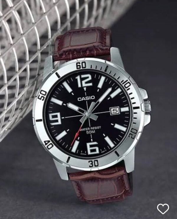 Casio MTP-VD01L-1BVUDF: Leather Analog Watch