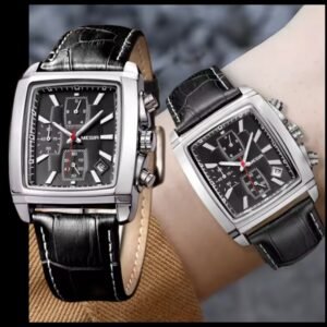 Alternative view of Megir classic square watch - Black