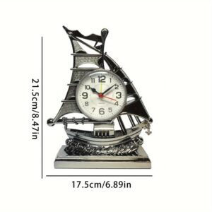 Alternative view of Sailboat design clock for desk or home decor