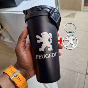 Peugeot thermal mug +key chain