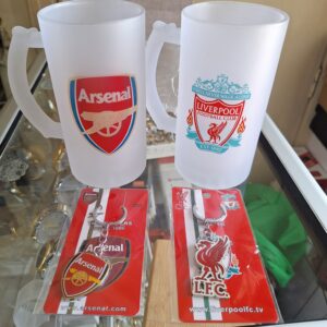 Frosted glass mug +key chain
