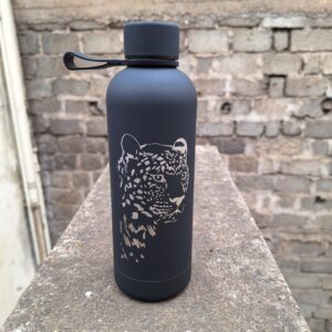 Customized leopard flask