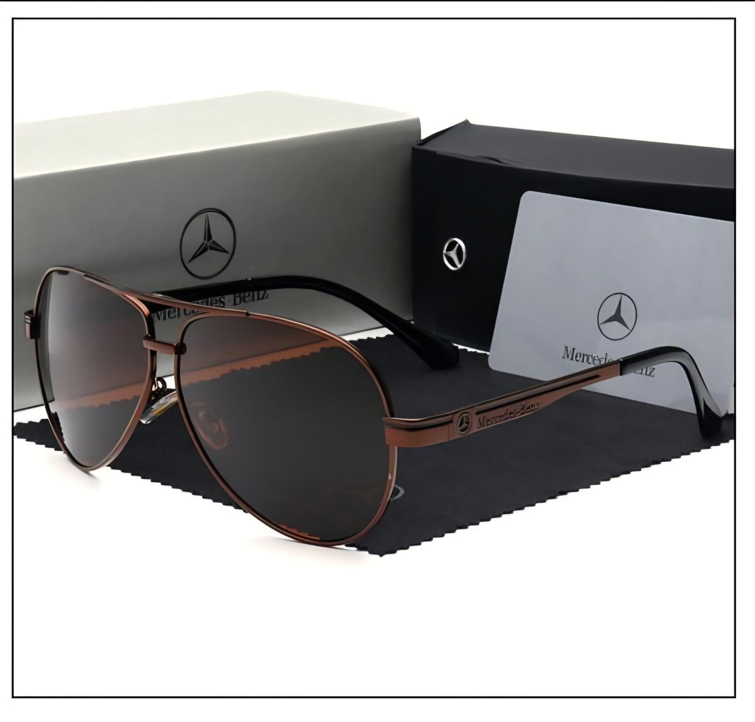 Mercedes- Benz Polarized Sunglasses-dark chocolate brown