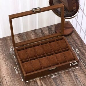 Alternative view of Wooden watch Organizer for 12 watches