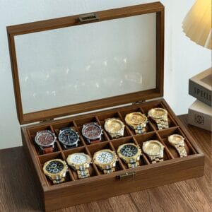 Wooden watch Organizer for 12 watches